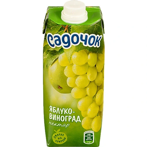 Нектар Садочок 0.5л виноград яблуко зелене