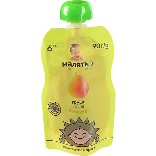 Пюре для дітей від 6міс без цукру Груша Малятко д/п 90г