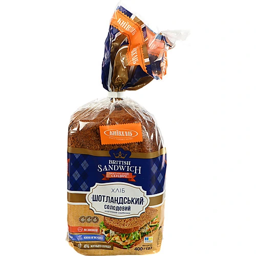 Хліб Кіївхліб 400г шотландський солодовий нарізний