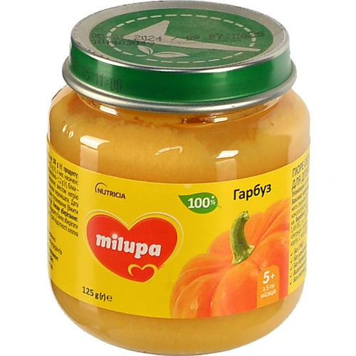 Пюре дитяче Нутріція 125г овочеве гарбуз milupa