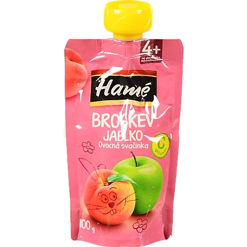 Пюре для дітей від 4міс Персик-яблуко Hamanek д/п 100г