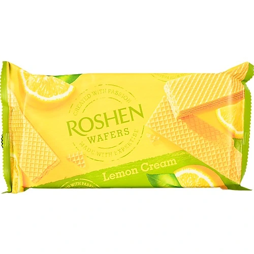 Вафлі Рошен з лимонним кремом, 216г