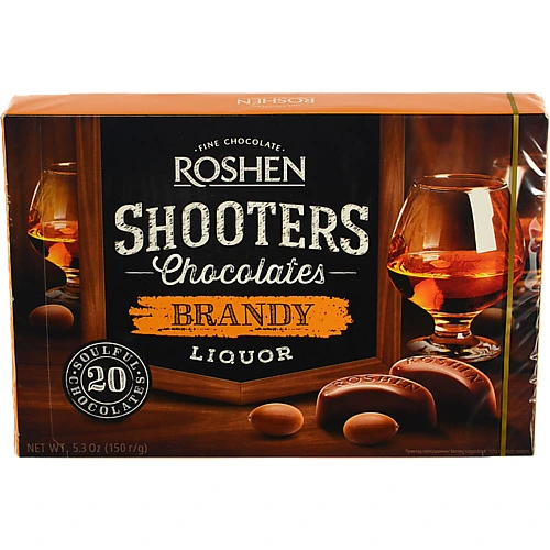 Цукерки Рошен 150г shooters бренді лікер