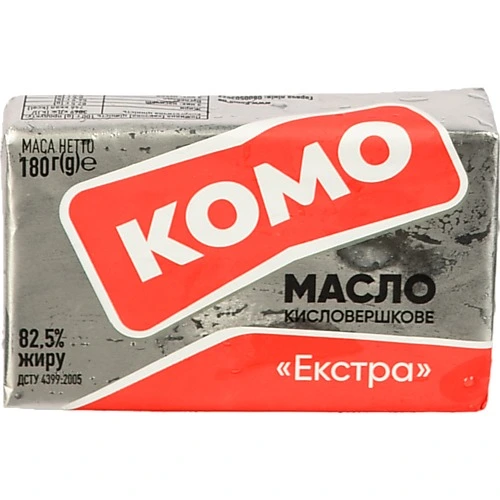Масло Комо 82.5% кисловершкове Екстра м/у 180г