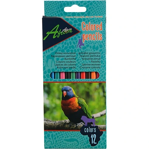 Олівець Economix 12шт цвет.пластік. Africa NEW E11530