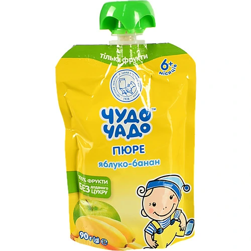 Пюре Чудо Чадо 90г яблуко-банан б.цукру