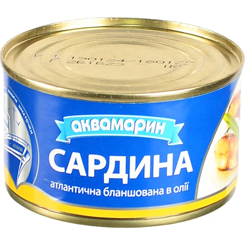 Сардина Аквамарин 230г аква бланш