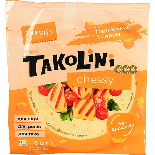 Лаваш Київхліб 120г takolini chessy італійський з сиром