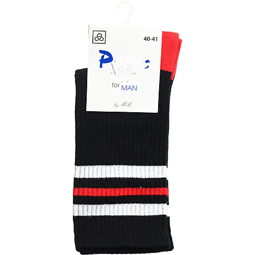 Шкарпетки чол. Комфорт Спорт Смужки Широкі 40-41р. чорні