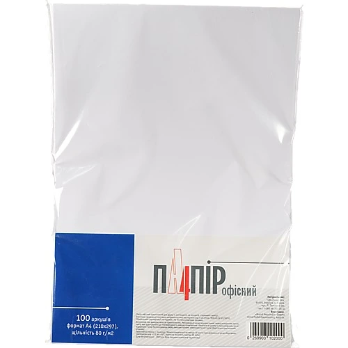 Папір ТехноЮг А-4 100л офісний