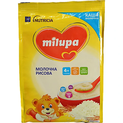 Каша Milupa 210г молочна рисова 4 м.