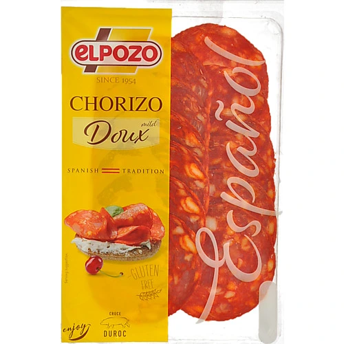 Ковбаса Elpozo 80г чорізо екстра свинина паприка нарізка Elpozo