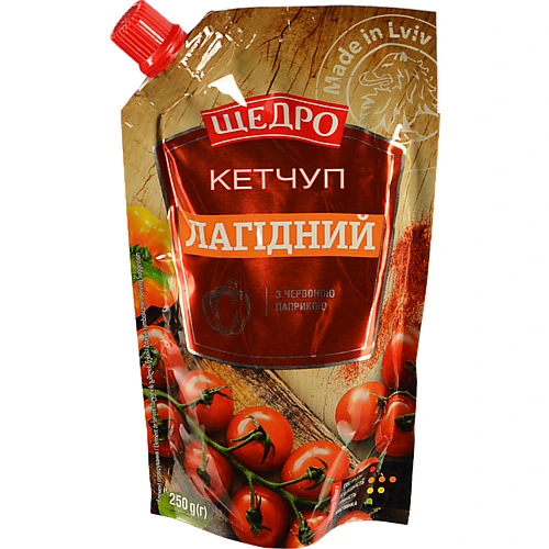 Кетчуп Щедро 250г лагідний д.п