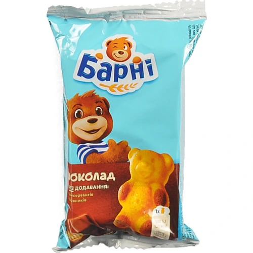 Бісквіт Барні 30г шоколадна начинка