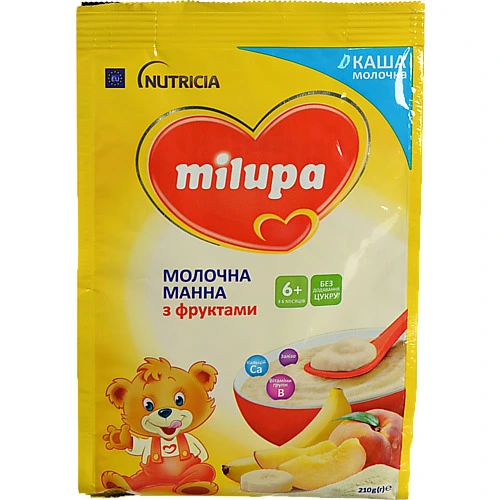 Каша Milupa 210г манна фрукти 6м.