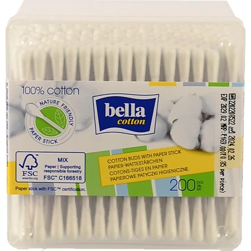 Палички ватні Bella 200шт