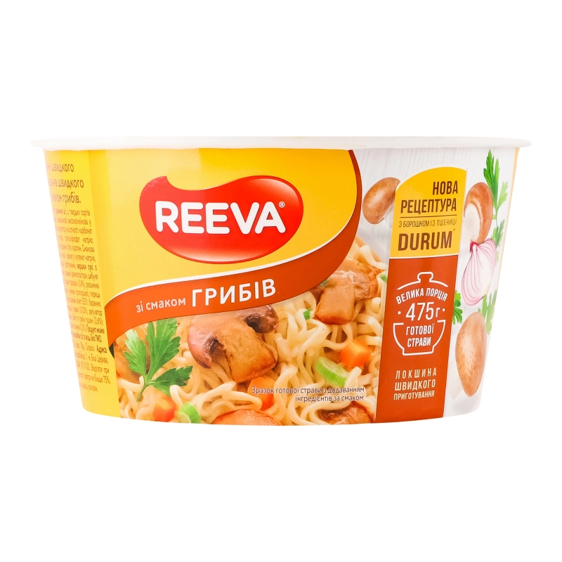 Локшина швидкого приготування зі смаком грибів Reeva 75г