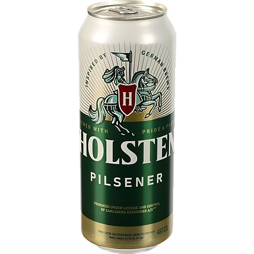 Пиво Holsten Pilsener 0.48л банка 4.7%