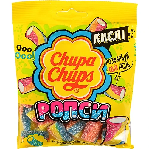 Мармелад жувальний Sour Tubes Mini Chupa Chups м/у 70г