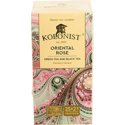 Чай Kolonist 25п східна троянда black and green