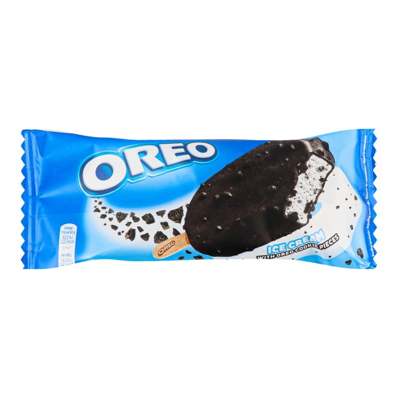 Морозиво ванільне з бісквітною крихтою покрите шоколадом зі шматочками печива Oreo м/у 65г