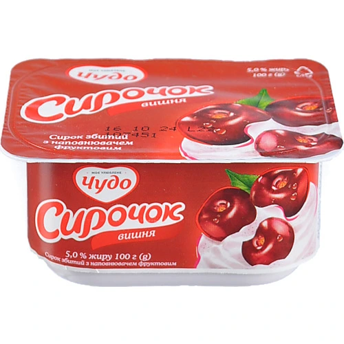 Сирок Чудо  100г 5% пюре вишня ванночка
