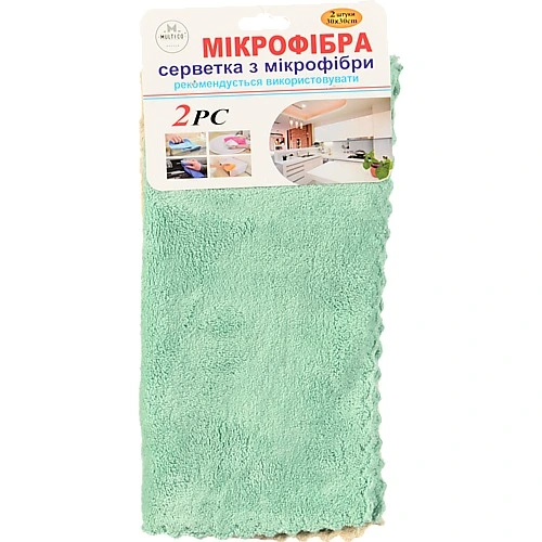 Набір серветок із мікрофібри 30х30 см, 2 шт., тип 4