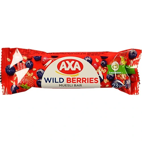 Батончик зерновий Wild berries Axa м/у 23г