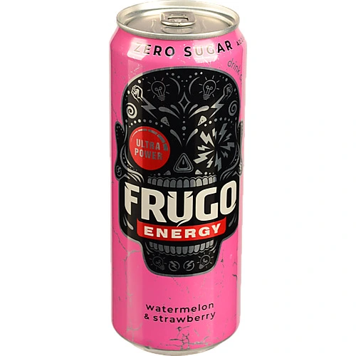 Напій енергетичний Frugo 330мл pink кавун полуниця б.цукру