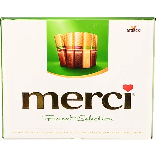 Набір цукерок шоколадних з мигдалем асорті Finest Selection Merci к/у 250г