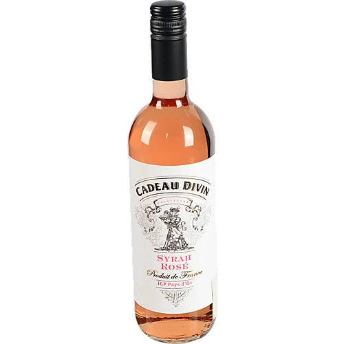 Вино Syrah Rose IGP Pays dOc  сухе рож 0.75л6 ТМ Cadeau Divin