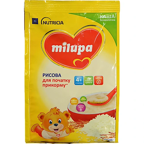 Каша Milupa 170г безмолочна  рисова 4 мic.