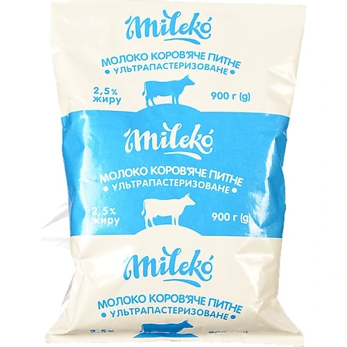 Молоко Mileko 900мл 2.5%  ультрапастр.т.ф