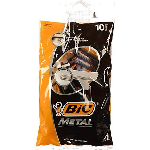 Бритва з 1 лезом Metal BIC 10шт