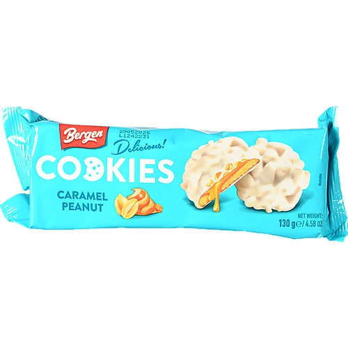Печиво Bergen Cookies 130гр карамель арахіс