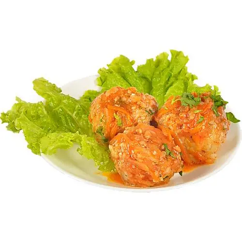 Тефтелі курячі та свинячі в томатному соусі