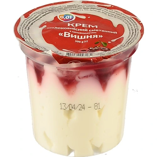 Вершковий десерт з вишнею 300г