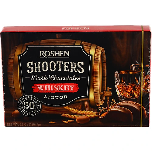Цукерки Рошен 150г shooters віски лікер