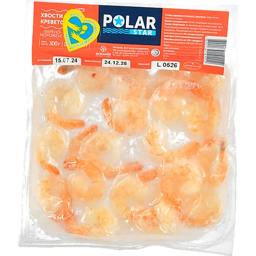 Хвости креветок Jumbo Polar Star в/м в/у 300г