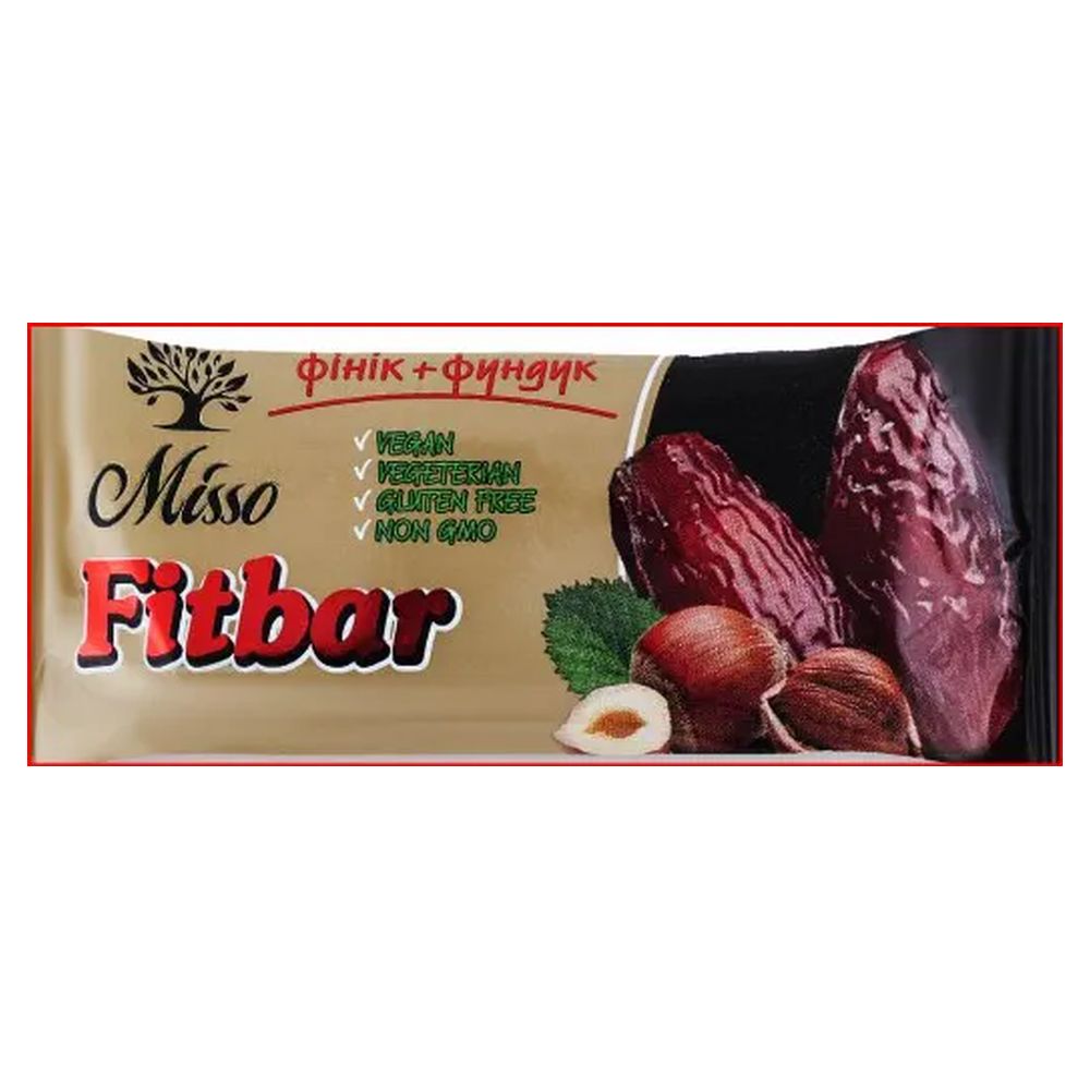 БатончикMisso FITBAR Фінік і Фундук 30г (44021)