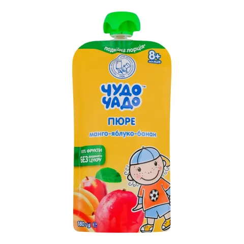 Пюре Чудо-Чадо 180 г д/пак. з манго, яблук та бананів