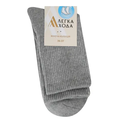 Шкарпетки жін. Легка Хода 5666 23 сірий меланж