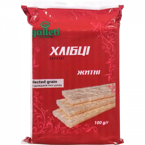 Хлібці Galleti 100 г житні