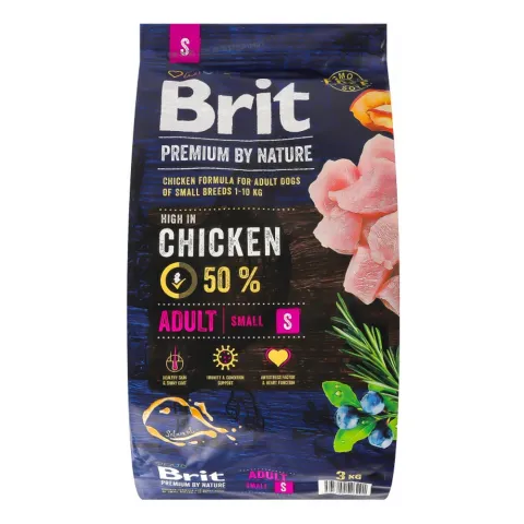 Корм д/собак Brit Premium 3 кг сух. д/дрібних порід з куркою 170810