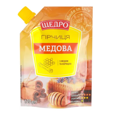 Гірчиця Щедро 120 г д/пак. Медова