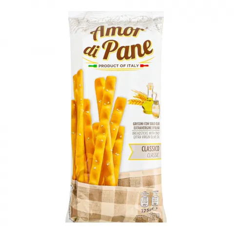 Палички хлібні  Amor di Pane Грісіні класичні 125 г (Італія)