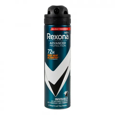 Дезодор Rexona 150 мл спрей д/чол. Невидимий на чорн. та білому 72 год.