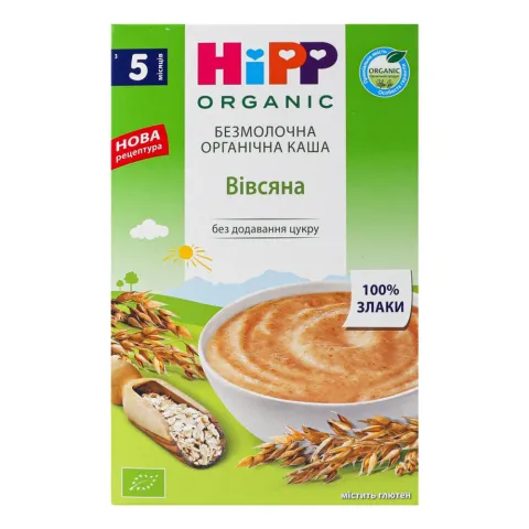 Каша Hipp Біо безмол. 200 г Вівсяна 3017