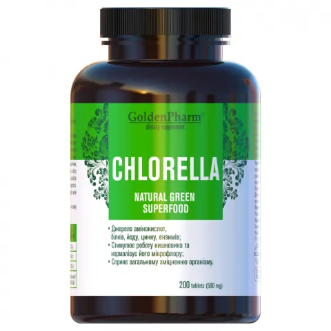 Добавка дієтична Golden Pharm Хлорелла 200 табл.