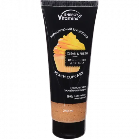Душ-пілінг д/тіла Energy of Vitamins 240 мл Peach cupcake
